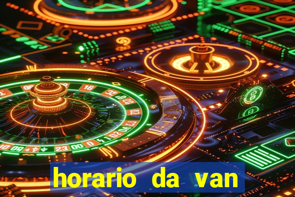 horario da van porto de pedras