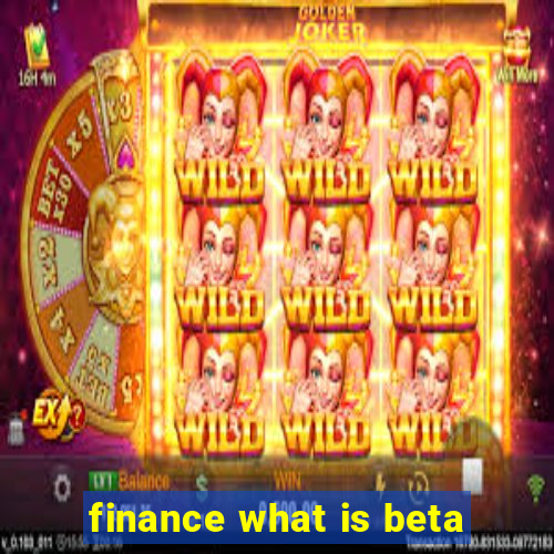 finance what is beta