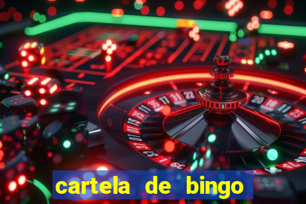 cartela de bingo de nomes para imprimir