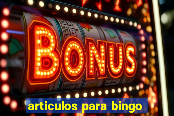 articulos para bingo